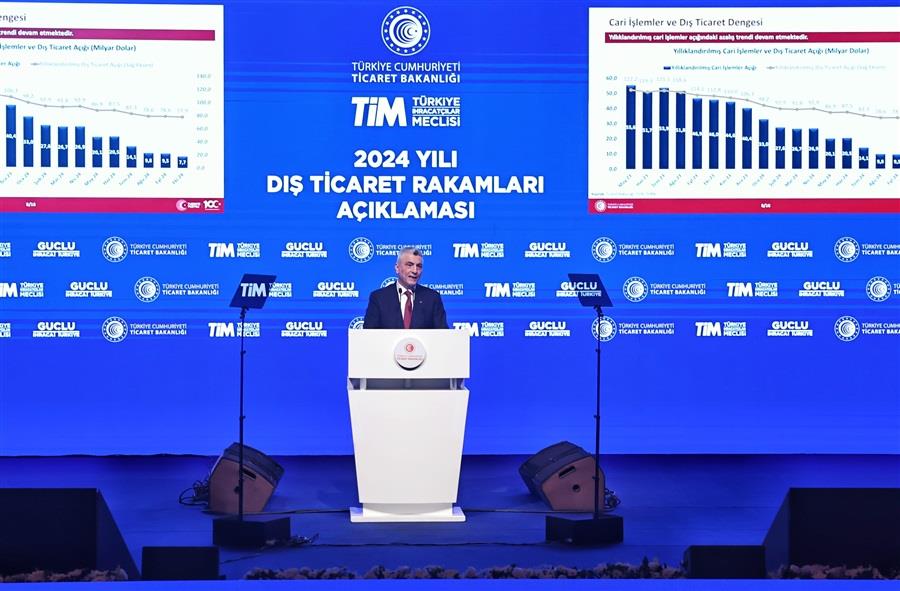 TİCARET BAKANI BOLAT, 2024 YILI DIŞ TİCARET VERİLERİNİN AÇIKLANDIĞI PROGRAMDA KONUŞTU