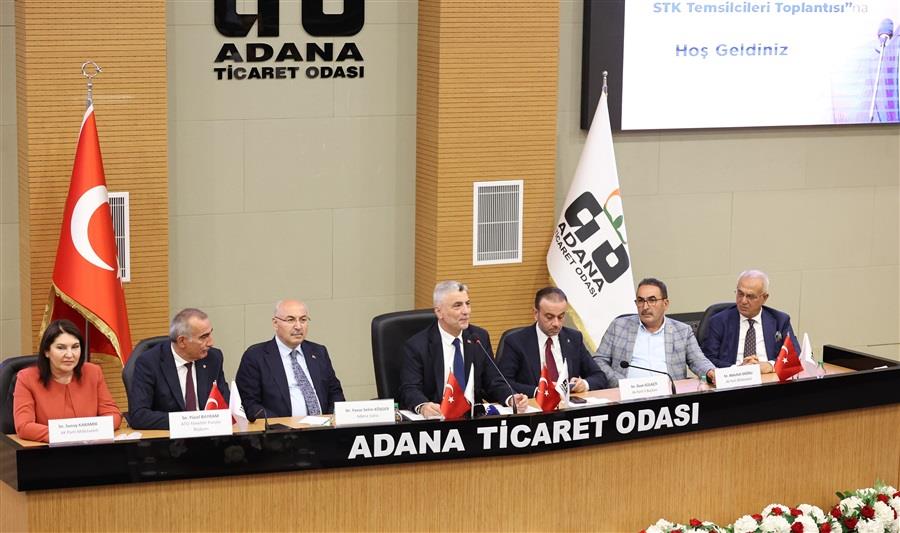 TİCARET BAKANI ÖMER BOLAT ADANA'DA İŞ DÜNYASI TEMSİLCİLERİYLE BULUŞTU